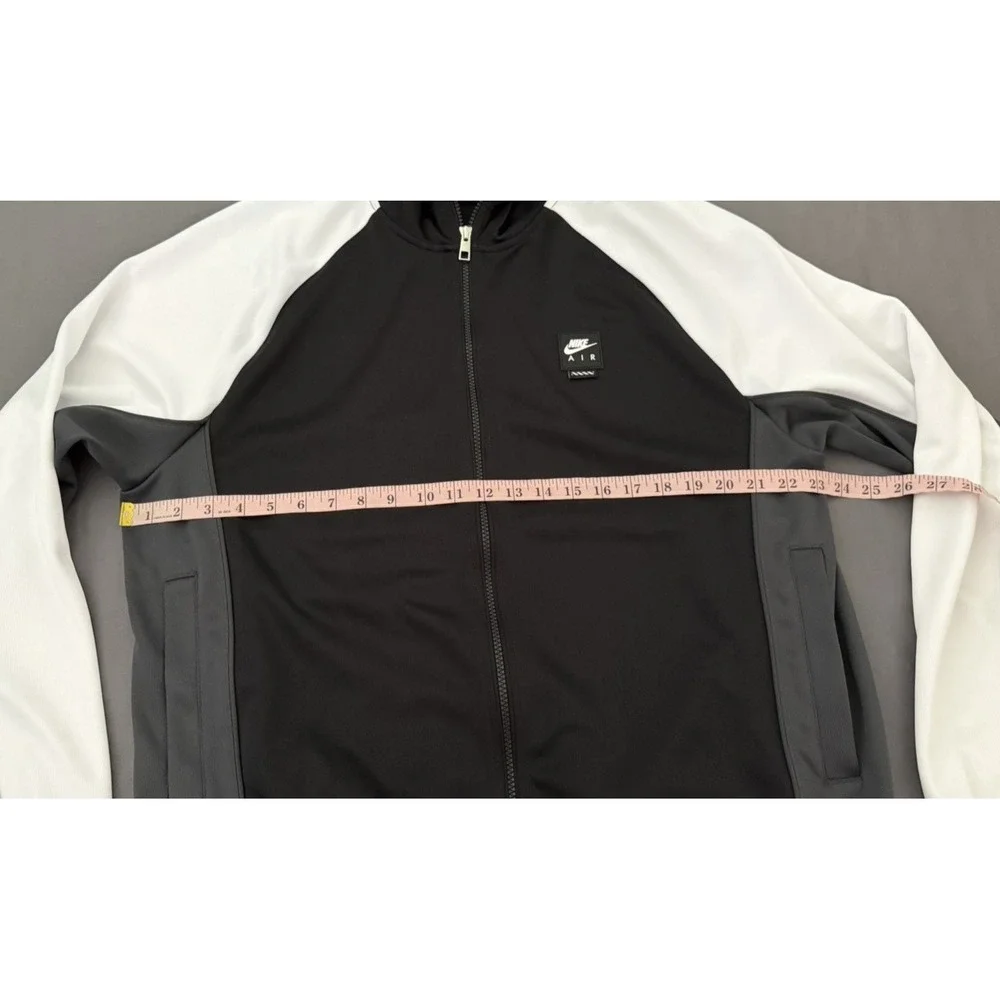 Nike Air Poly-Knit Full-Zip Jacket Mens Size Large Black White Pockets Athletic